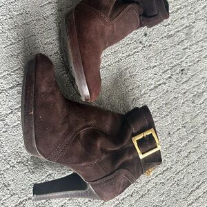 Tory Burch brown booties